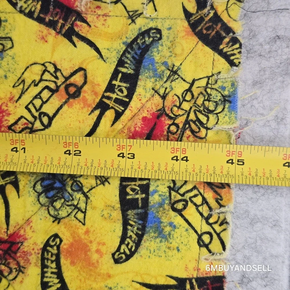 Hot‎ Wheels Logo Quilt Blanket Handmade Cotton 55x45 Y2K Vintage Collector